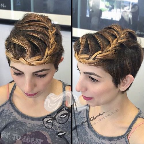 2 Long Pixie With Crown Braid CapelliStyle