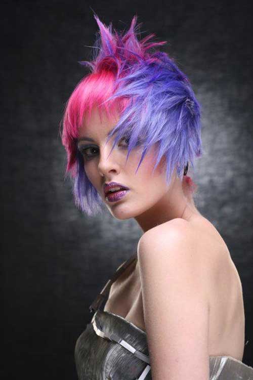 Short-pink-and-purple-hair - CapelliStyle