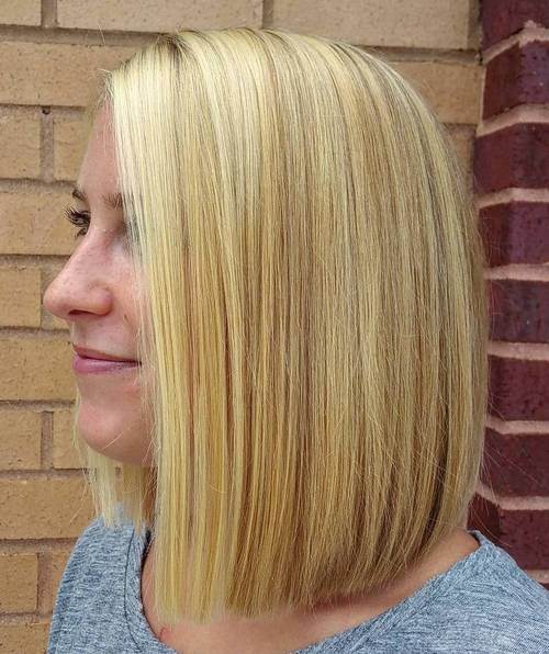 17 Long Blonde Blunt Bob With Highlights And Lowlights Capellistyle 4563