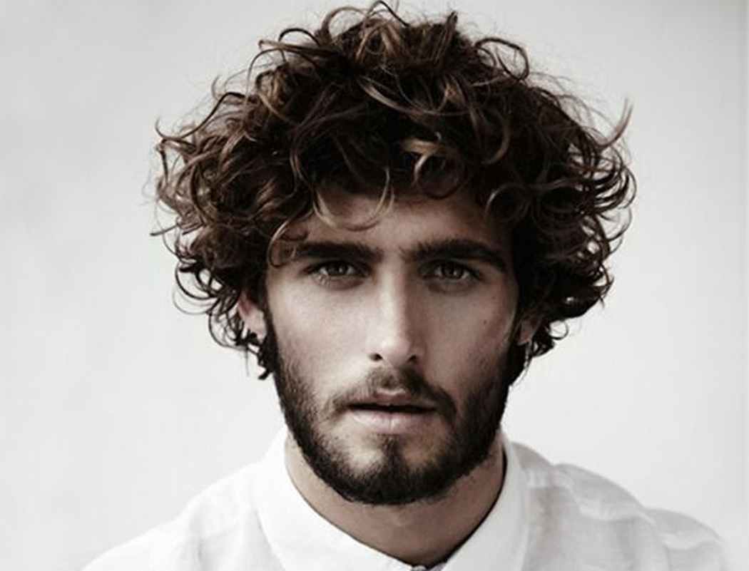 Curly Wavy Hair Men Hairstyles Best Style Beard White Shirt Capellistyle