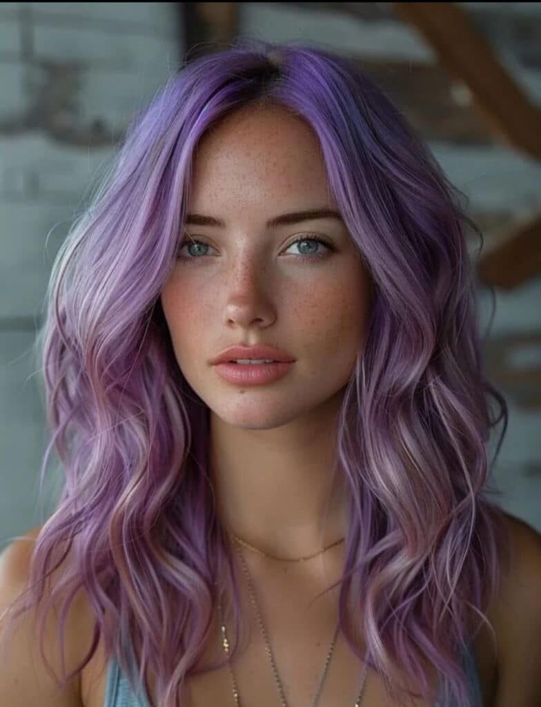 Vivid purple hair 