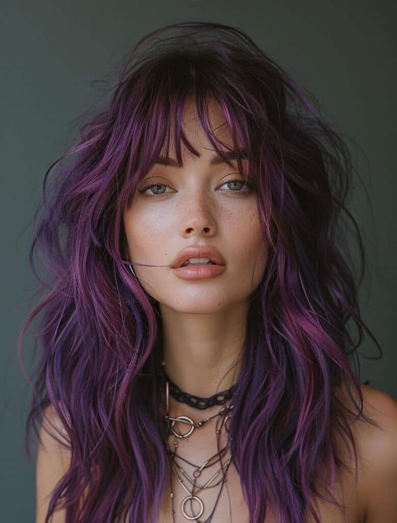 Vivid purple hair 