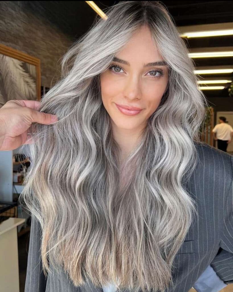 balayage grigio 